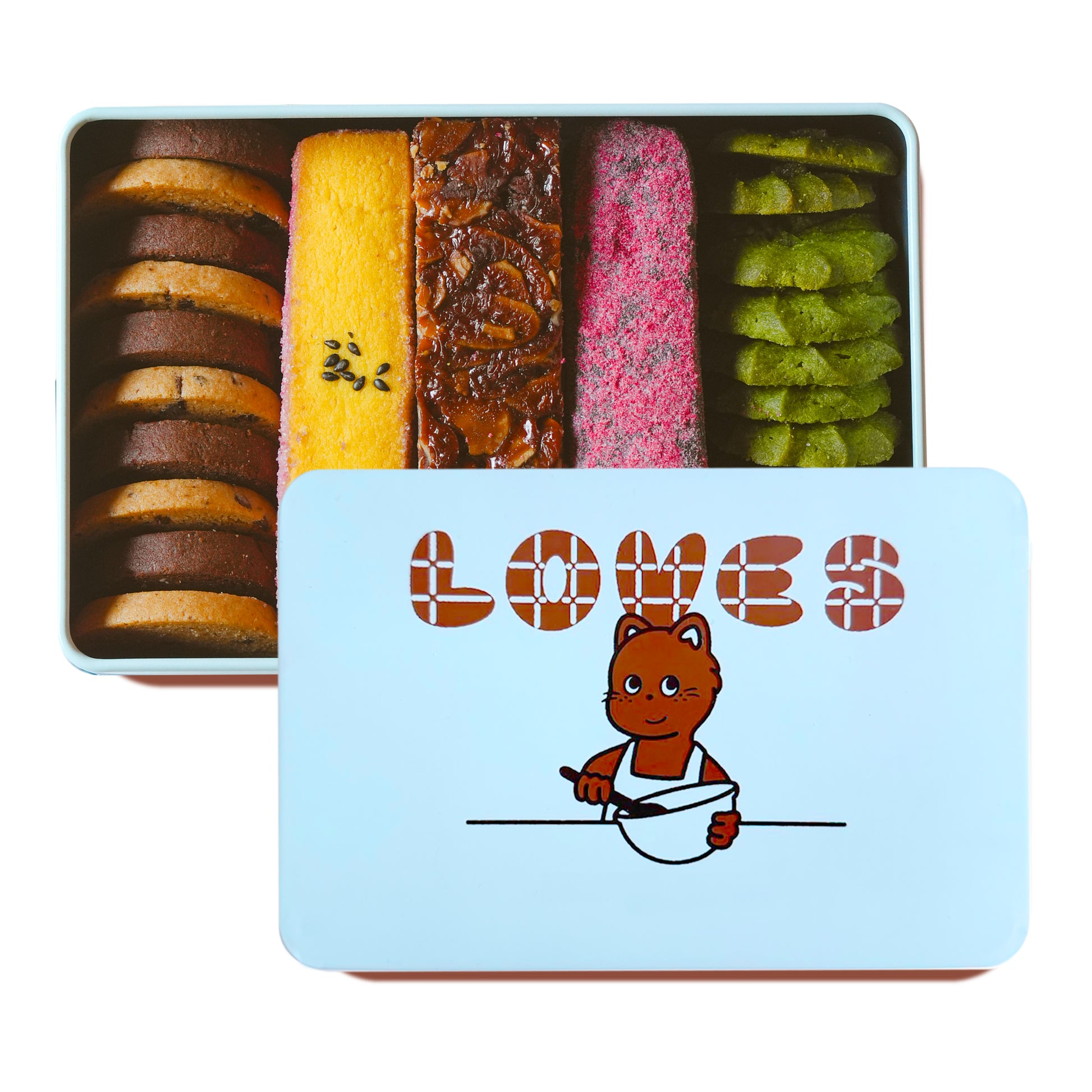 6種のクッキー缶